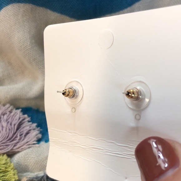 NWT Rhinestone Butterfly Stud Earrings - Picture 4 of 5